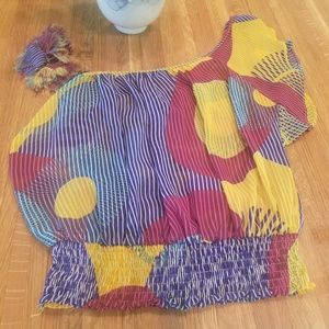 Sheer 🌈colorful 🌞summer shirt 💗